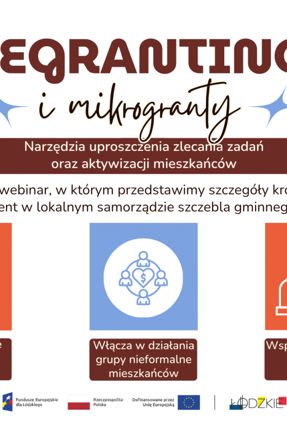 Webinar: Regranting i mikrogranty – jak uprościć współpracę samorządu z NGO i mieszkańcami?