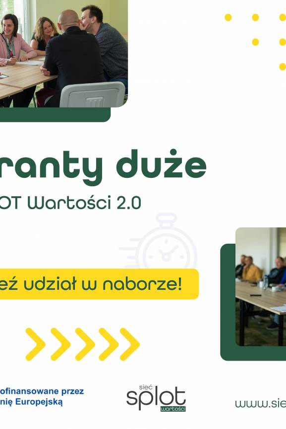 Granty do 15 000 euro! Splot Wartości 2.0