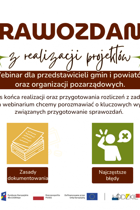 Webinarium: Sprawozdanie z realizacji zadania publicznego zleconego podmiotom ES w roku 2025