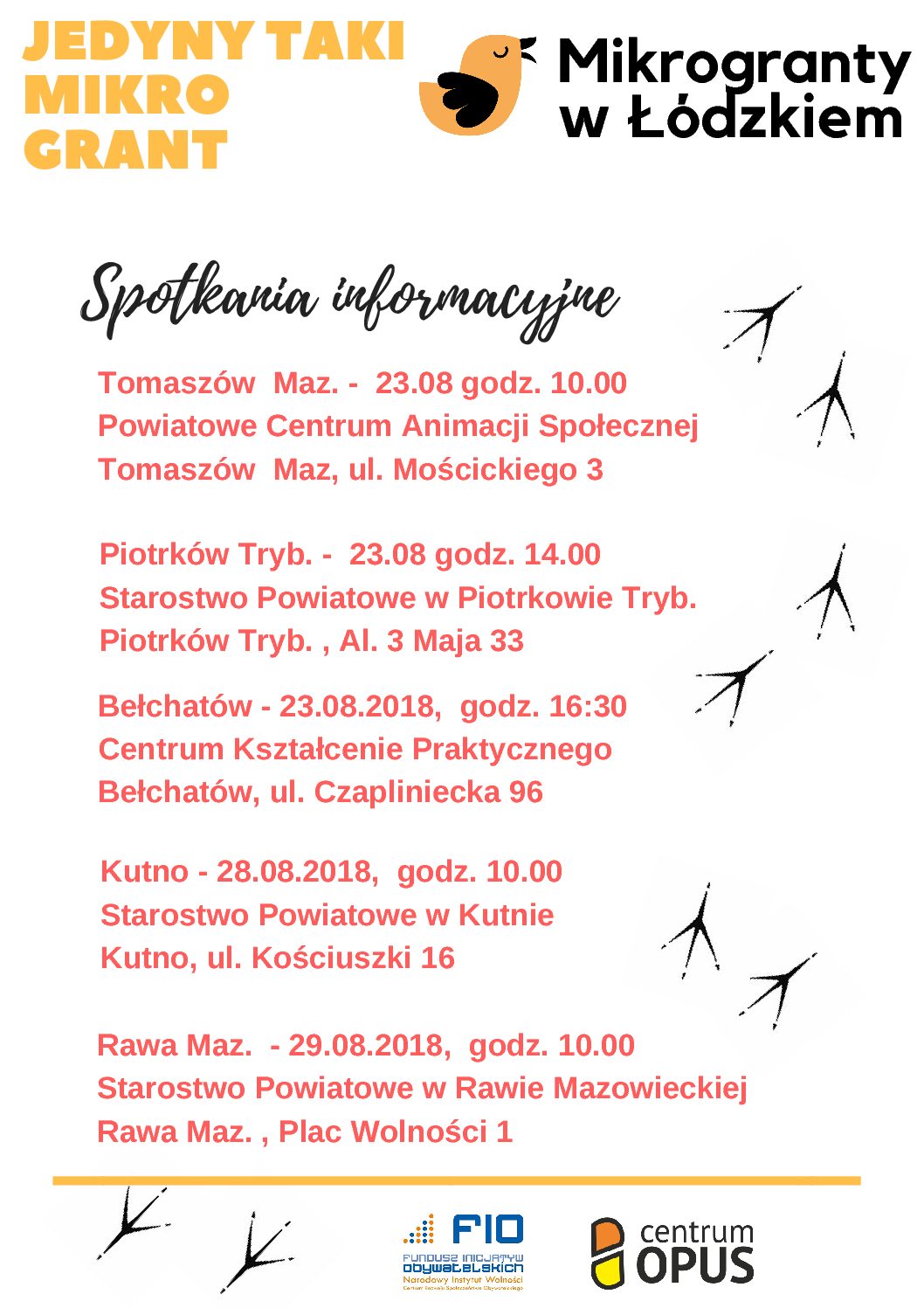 Mikrogranty w Łódzkiem. Kalendarz najbliższych spotkań informacyjnych w województwie