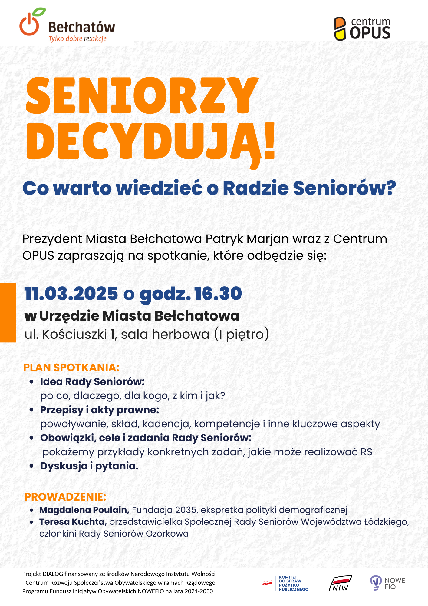 Seniorzy decydują - spotkanie o Radach Seniorów [Bełchatów]